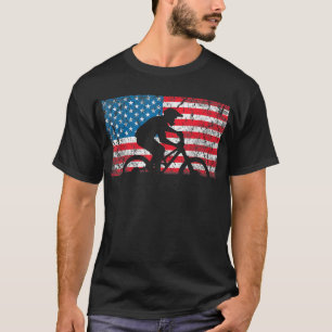 Camiseta Roupa de Bicicleta Montanha MTB - Bandeira America