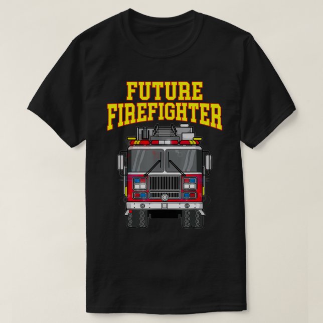 Camiseta Roupa de bombeiro de filho Pai (Frente do Design)