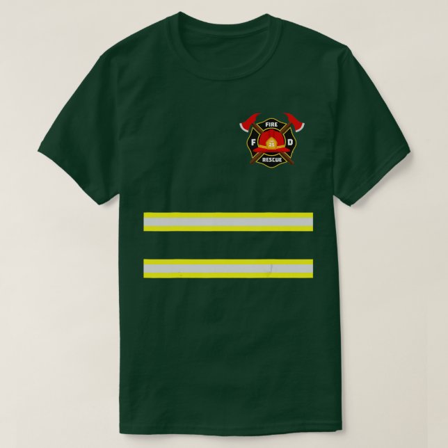 Camiseta Roupa de bombeiro ou de bombeiro (Frente do Design)