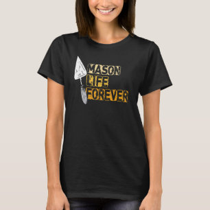 Camiseta Roupa De Camada De Bricklayer - Vida Mason Para Se