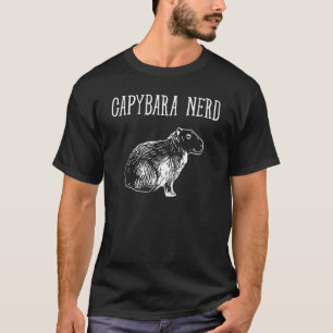 Camiseta Roupa de Capivara Nerd Fofa de Capivara para Menin