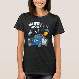 Camiseta Roupa de Carro de Polícia para Meninos Eram Pólvor