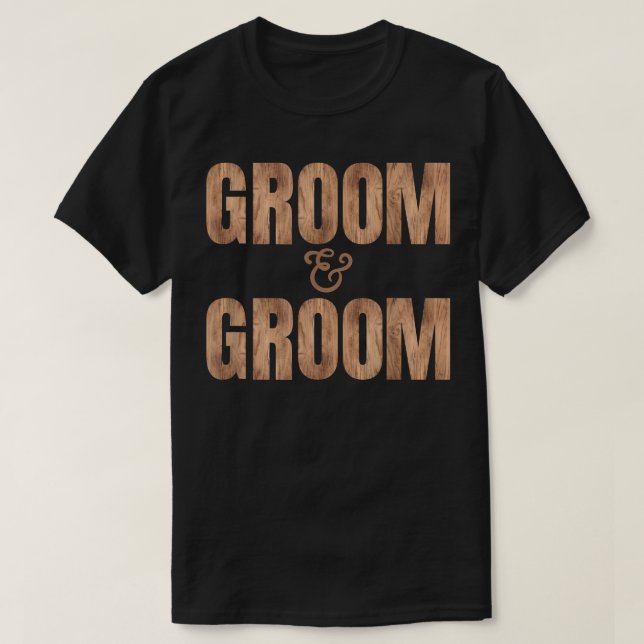 Camiseta Roupa de CasamentoCasadoLGBTQ para (Frente do Design)