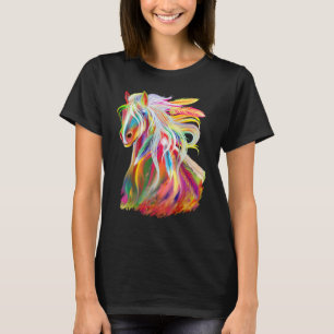 Camiseta Roupa de Cavalos de Amor para Meninas Mulheres Cab