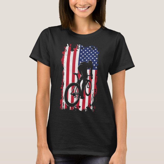 Camiseta Roupa de ciclismo da American Flag Road (Frente)