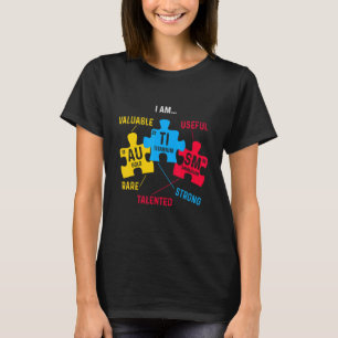 Camiseta Roupa de Conscientização do Autismo Homens Meninos