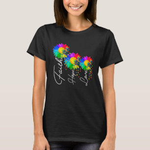 Camiseta Roupa de conscientização sobre autismo fofa quebra