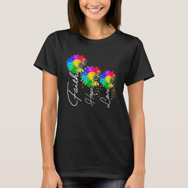 Camiseta Roupa de conscientização sobre autismo fofa quebra (Frente)