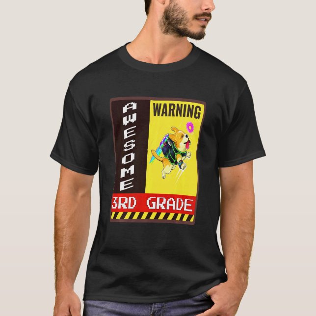 Camiseta Roupa de Corgi Donut do Primeiro Dia de Aula para  (Frente)
