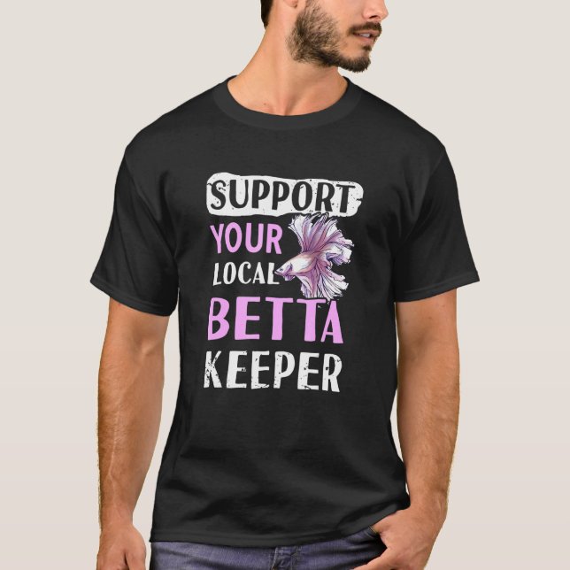 Camiseta Roupa de Criador de Peixe Betta  Mulheres de Peixe (Frente)