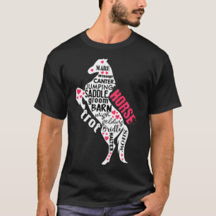 Camiseta Roupa De Crianças Equestres