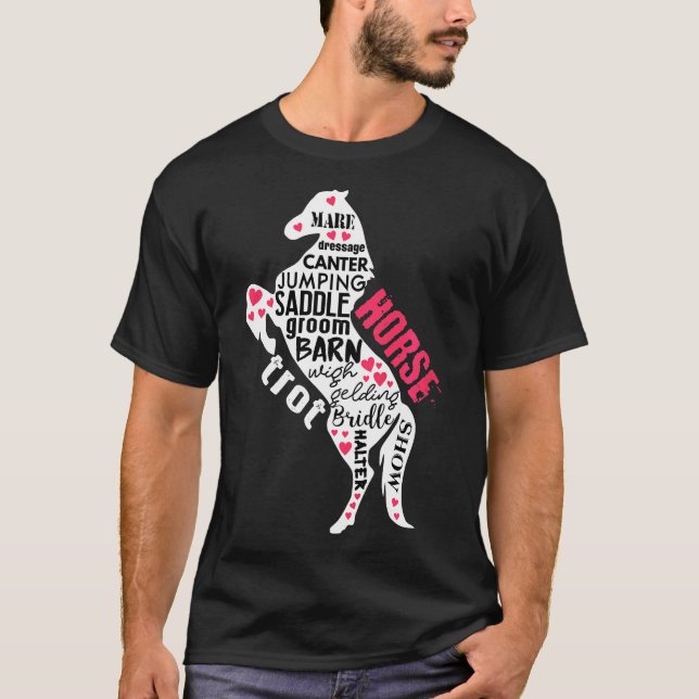 Camiseta Roupa De Crianças Equestres (Frente)