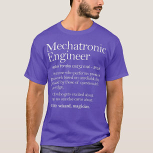 Camiseta Roupa de Definição Mecatrônica de Engenheiro Premi