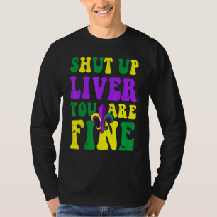Camiseta Roupa de Desfile de Mardi Gras Cale a Boca Fígado