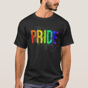 Camiseta Roupa de Design do Orgulho Arco-Íris Desenhado Úni
