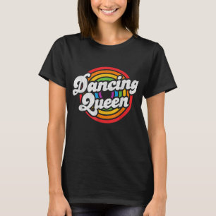 Camiseta Roupa de Disco da Rainha Roladora Dançante Bonita