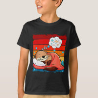 Roupa de dormir de animal de lontra adormecida Pjs