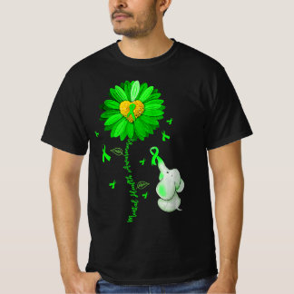 Camiseta Roupa De Elefante De Girassol Azul Espalha A Saúde