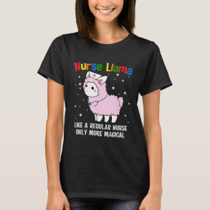 Camiseta Roupa de Enfermeira de Lhama Fofo Ki Menina Animal