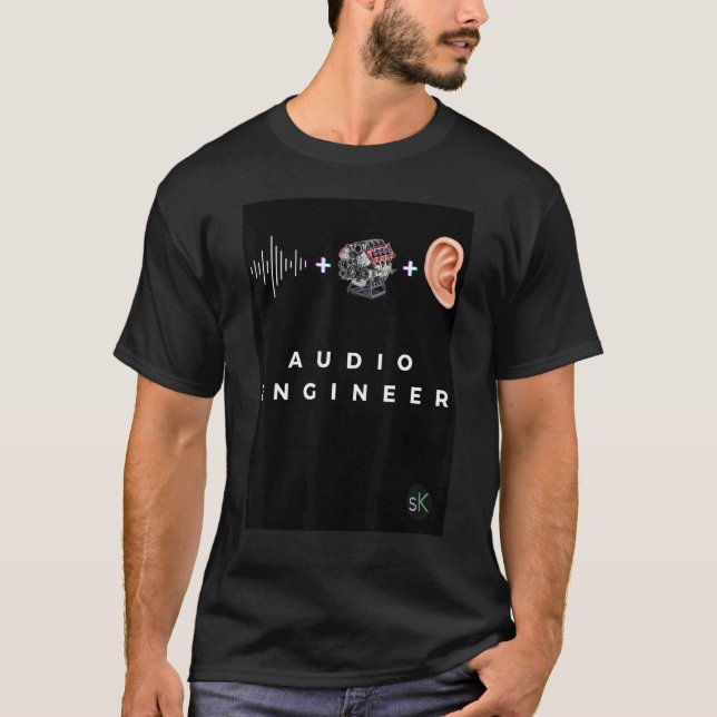 Camiseta Roupa de Engenheiro de áudio (Frente)