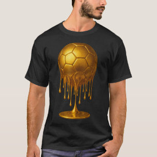 Camiseta Roupa de Espírito Dourado Escorrendo de Futebol Di