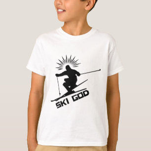 Camiseta Roupa de Esqui Ski God Para Esquiadores Amantes de