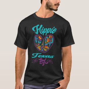 Camiseta Roupa de Fantasia Cigana Hippie Heart Texas Soul