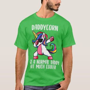 Camiseta Roupa de Festa de aniversário da Pai Mens Unicorn 