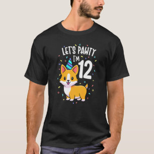 Camiseta Roupa de festa de aniversário de 12 anos para cach