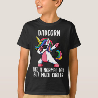 Camiseta Roupa de Festa de aniversário de Pai Mens Unicorn,