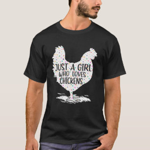 Camiseta Roupa De Frango Para Meninas Mulheres Apenas Uma M