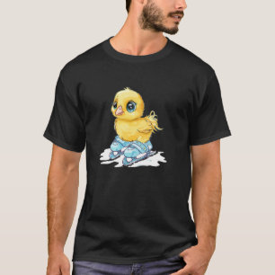 Camiseta Roupa de Galinha de Patinação no Gelo Fofa para Am