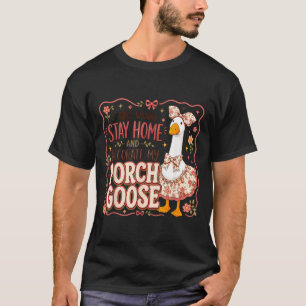 Camiseta Roupa de ganso decorar varanda engraçada Dona de c