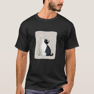 Camiseta Roupa de Gato de Sementes de Dente-de-Leão Fofa