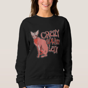 Camiseta Roupa De Gato De Sphynx Louco Para Gatinho Animal