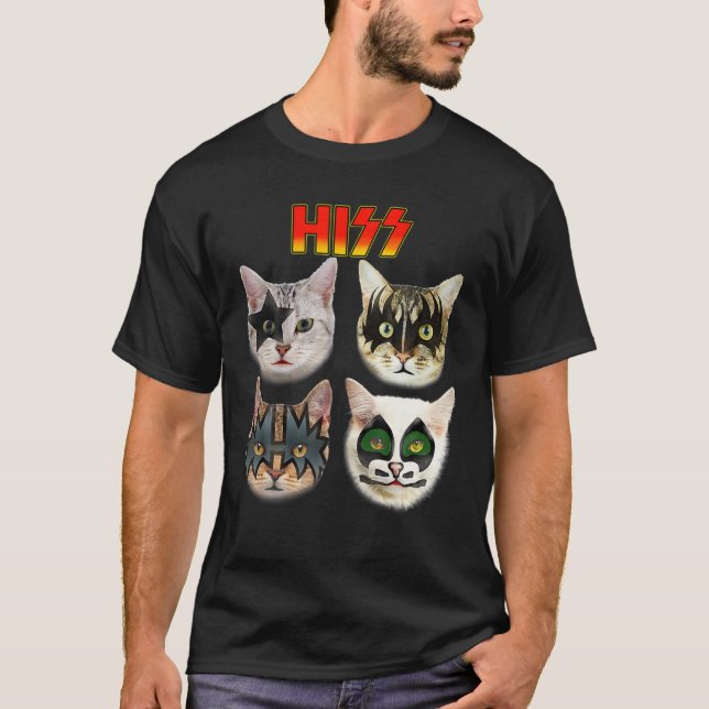 Camiseta Roupa De Gato Engraçado, Roupas De Gato, Gato Hiss (Frente)