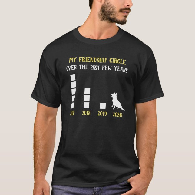 Camiseta Roupa de German shepherd de Amizade do Círculo Eng (Frente)