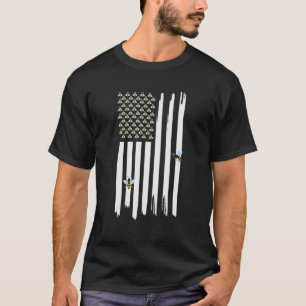 Camiseta Roupa de Gráfico de Sinalizador de Abelhas