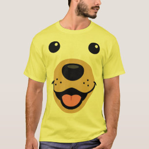 Camiseta Roupa de Halloween com Rosto de Golden Retriever F