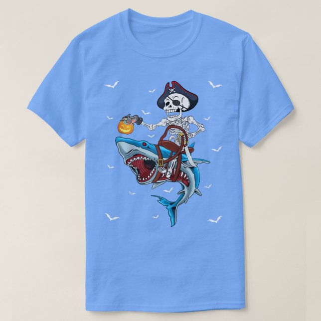 Camiseta Roupa de Halloween do Skeleton Pirate (Frente do Design)