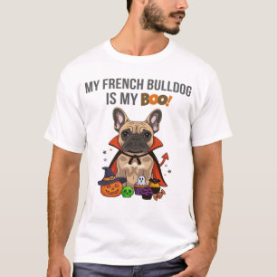 Camiseta Roupa de Halloween para Bulldog Francês Meu Bulldo