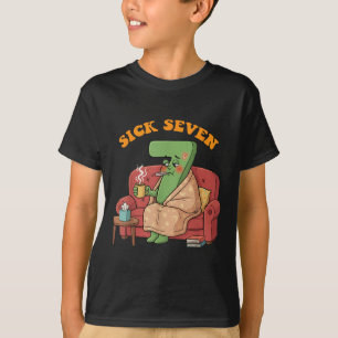 Camiseta Roupa de Halloween Sick Seven 67 Diversão de Jogo