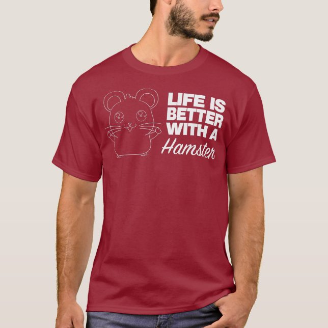Camiseta Roupa de Hamster - Melhor Design de Lover de Hamst (Frente)