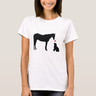 Camiseta Roupa de Hest Og Hund