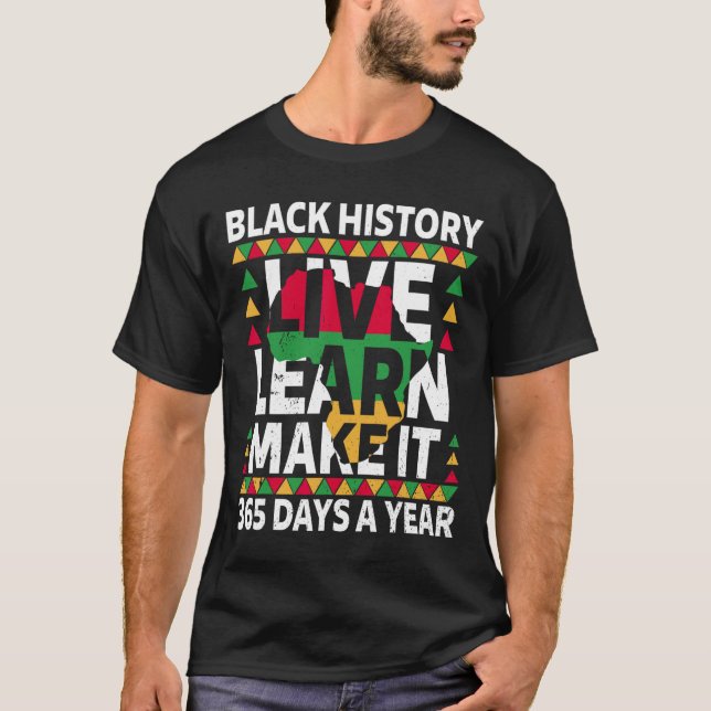 Camiseta Roupa de História Negra Mês de 2025 (Frente)