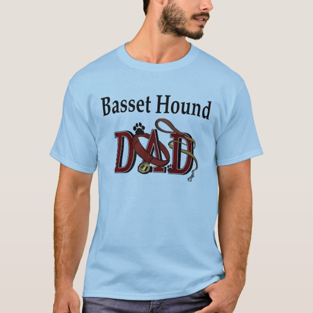 Camiseta Roupa de Hound Basset (Frente)