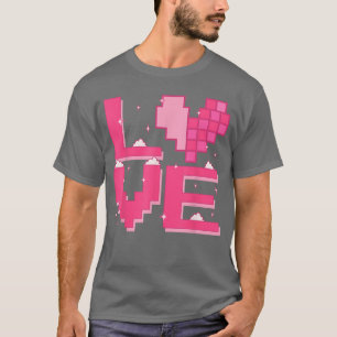 Camiseta Roupa de jogo retrô Love Heart Piel anos 80 90 Kaw