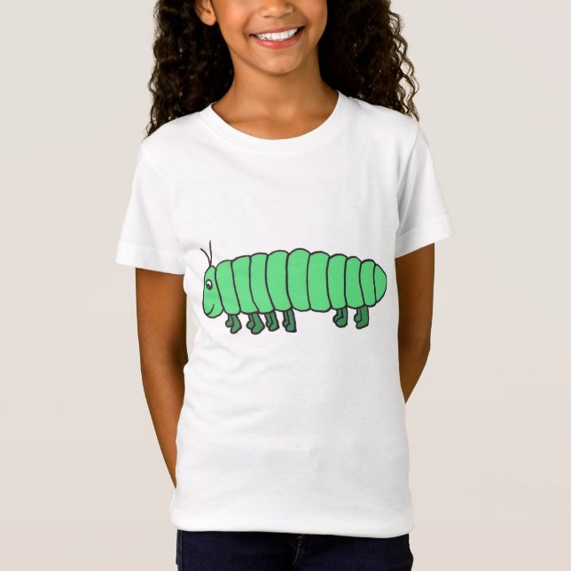 Camiseta Roupa de lagartas verdes (Frente)