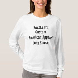 Camiseta Roupa de Longa Folha Americana Personalizada para