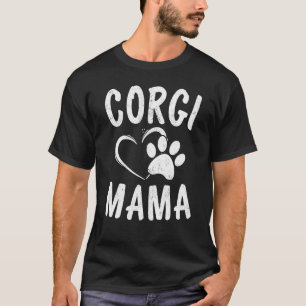 Camiseta Roupa de Mãe de Corgi Galês Divertida para Animais